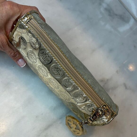 Michael Kors Shimmering Gold Cosmetic Case Pouch - Picture 8 of 14